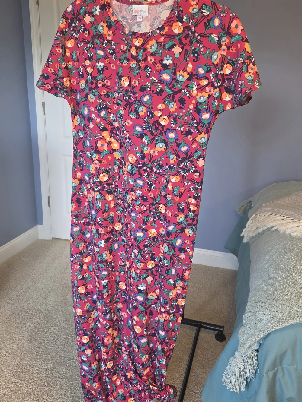LuLaRoe Pink Floral Maxi Dress